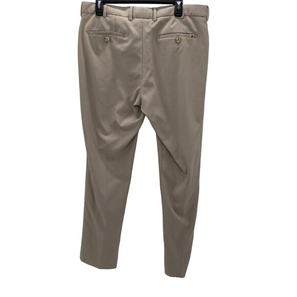 Peter Millar Tan 100% Polyester Slacks Men's Size 34 Hemmed to 30" Length - Picture 2 of 8